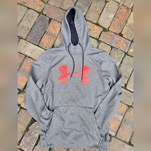 Under Armour ColdGear Men's Grey Hooded Sweatshirt. Size Sm